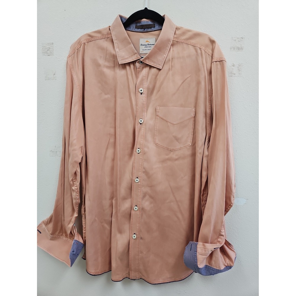 Tommy Bahama Jeans Mens XL  Long Sleeve Button Up Island Modern Fit